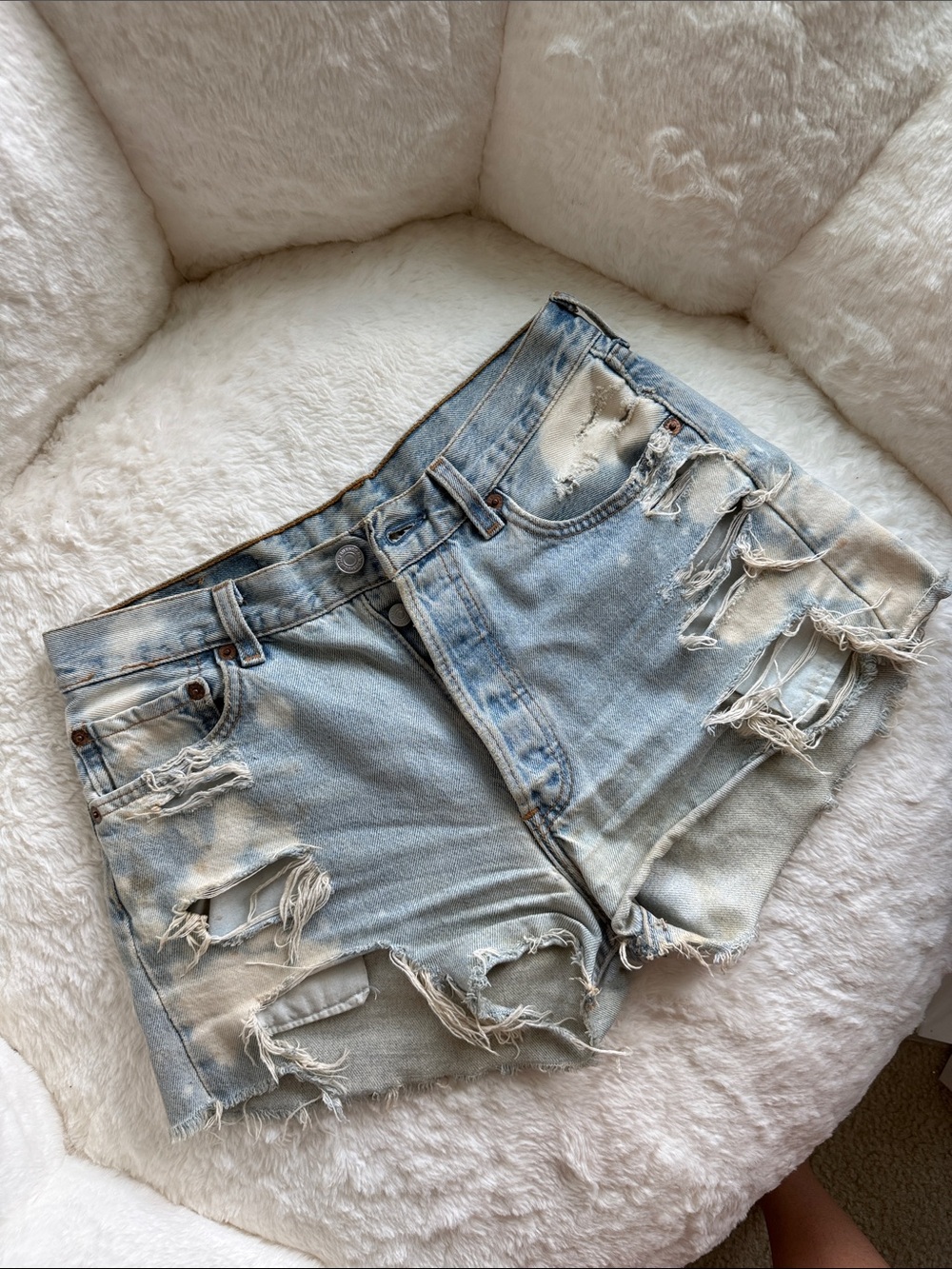 Levi’s 501 Vintage Bleached denim shorts blue